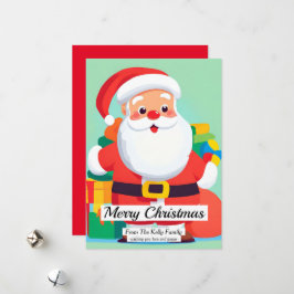 Festividades Cartão de Férias Planas de Natal do Papai Noel