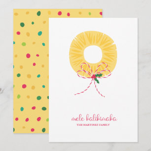 Festividades Cartão de férias planas Mele Kalikimaka Pineapple