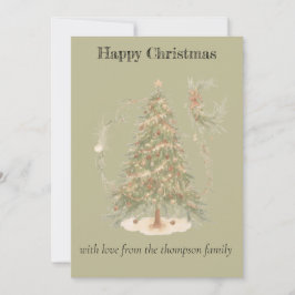 Festividades Cartão de Férias Plano Boho Natal