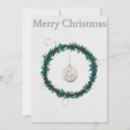 Festividades Cartão de Férias Plano com ilustração de Natal