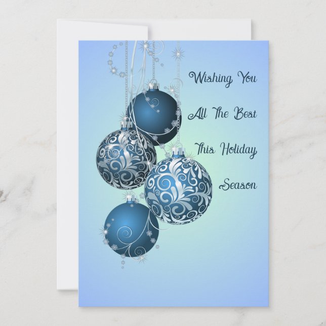 Festividades Cartão de Férias Plano de Árvore em Aquarela Perso (Frente)