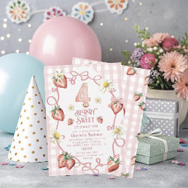 Festividades Cartão de férias plano de morango de aquarela eleg