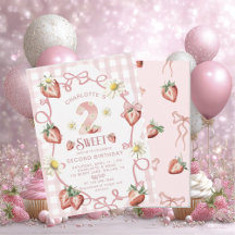 Cartão de férias plano de morango de aquarela eleg