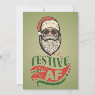 Festividades Cartão de Férias Plano de Papai Noel Retro Legal P
