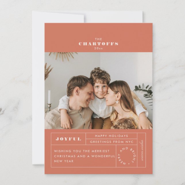 Festividades Cartão de Férias Plano de Tag Festiva (Frente)