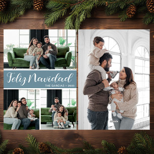 Festividades Cartão de Férias Plano para 4 Fotos Feliz Navidad