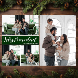 Festividades Cartão de Férias Plano para 4 Fotos Feliz Navidad