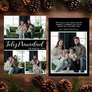 Festividades Cartão de Férias Plano para 4 Fotos Feliz Navidad