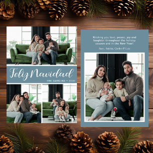 Festividades Cartão de Férias Plano para 4 Fotos Feliz Navidad