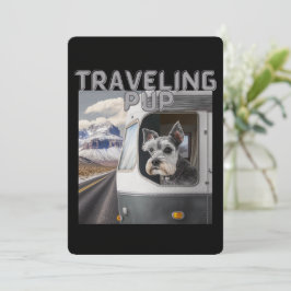 Festividades Cartão de Férias Plano PostCard Pup Viajante