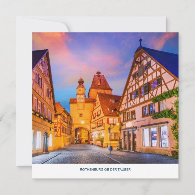 Festividades Cartão de Férias Plano Rothenburg ob der Tauber (Frente)