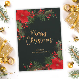 Festividades Cartão de Férias Plano Verde Feliz de Natal