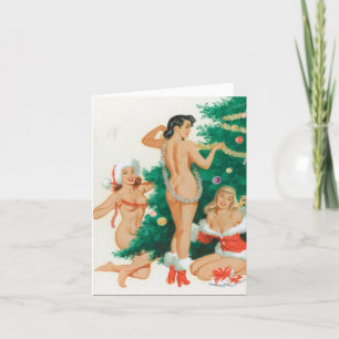 Festividades Cartão de Férias "Podando a Árvore" em Estilo Retr