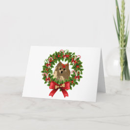 Festividades Cartão De Férias Pom Wreath