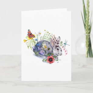 Festividades Cartão de Férias primavera Jackalope