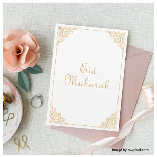 Festividades Cartão de Férias Reto Eid Mubarak em Ouro Branco