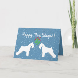 Festividades Cartão de Férias Schnauzer Personalizável