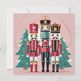 Festividades Cartão de Férias simples de Natal com Quebra-Nozes