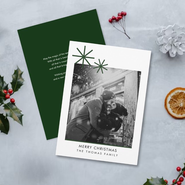 Festividades Cartão de Férias Simples de Natal minimalista (Criador carregado)