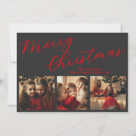 Festividades Cartão de Férias Simples de Três Fotos