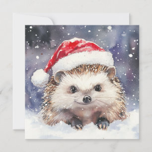 Festividades Cartão de Férias Sweet Hedgehog Flat
