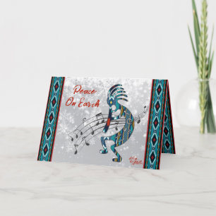 Festividades Cartão de Férias Turquesa Kokopelli