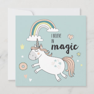 Festividades Cartão de Férias Unicorn Bonito