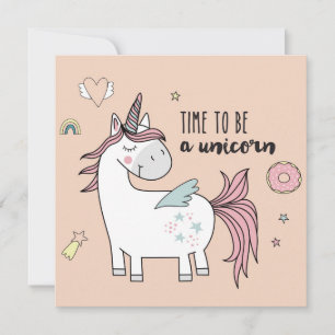 Festividades Cartão de Férias Unicorn Bonito