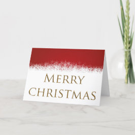 Festividades Cartão de Férias Vermelho e Branco