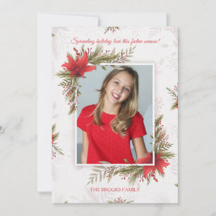 Festividades Cartão de Férias Vermelho Natal Vertical