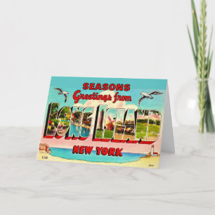 Festividades Cartão de Férias Vintage de Long Island