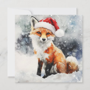 Festividades Cartão de Férias Woodland Fox Flat