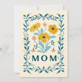 Festividades Cartão de Flores para a Mamãe, Feliz Dia das Mães 