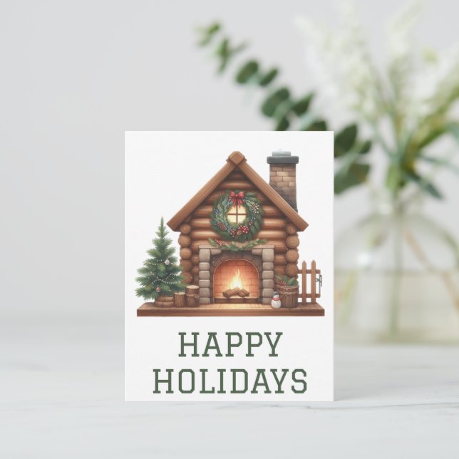 Festividades Cartão de Fogueira de Férias Festivas (Em pé/Frente)
