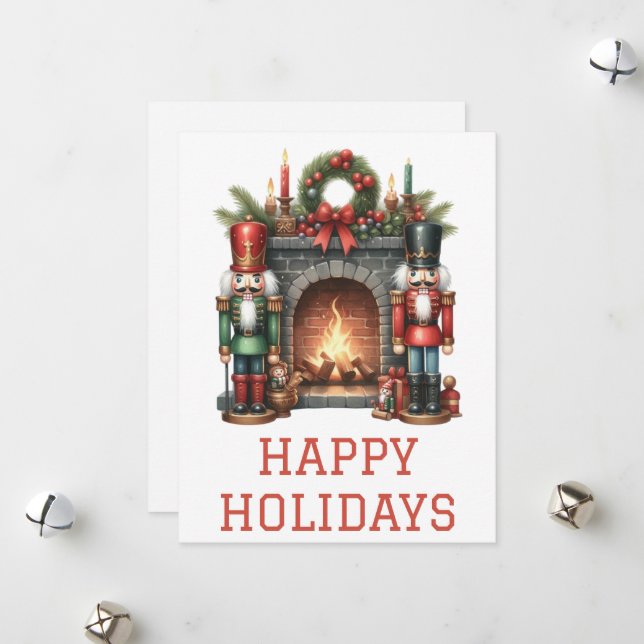 Festividades Cartão de Fogueira de Férias Festivas (Frente/Verso In Situ)