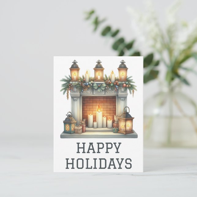Festividades Cartão de Fogueira de Férias Festivas (Em pé/Frente)