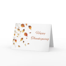 Cartão de Folhas de Ação de Graças