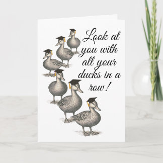 Festividades Cartão de Formatura Patos em Fila