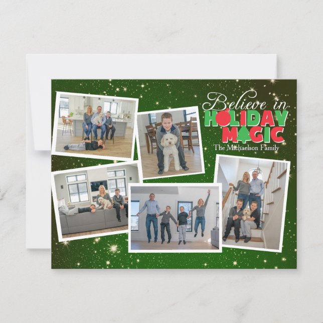 Festividades Cartão de Foto da Magia de Férias (Frente)