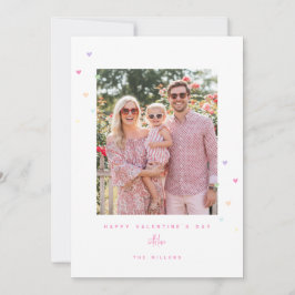 Festividades Cartão de Foto de Corações de Amor Pastel Feliz Di