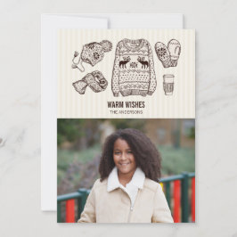 Festividades Cartão de Foto de Essenciais de Férias com Desejos