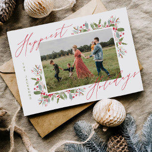 Festividades Cartão de Foto de Família do Feriado de Natal com 