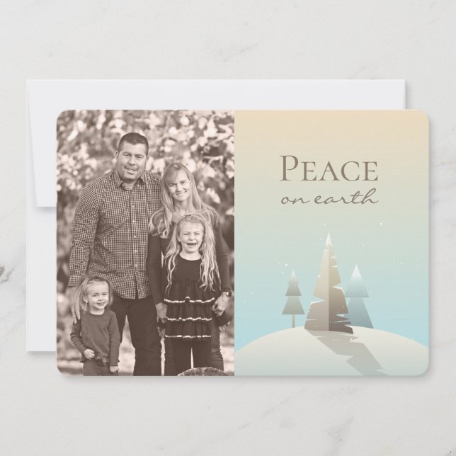 Festividades Cartão de Foto de Férias de Cena de Inverno (Frente)