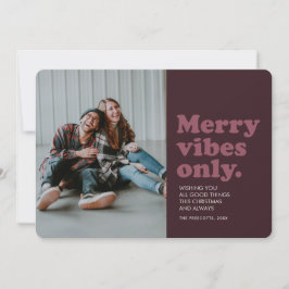 Festividades Cartão de foto de férias divertido e retrô com ape