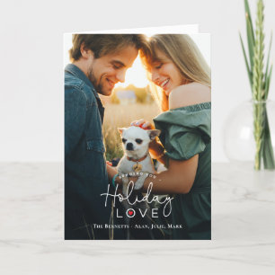 Festividades Cartão de Foto de Férias Dobrável Amor de Férias