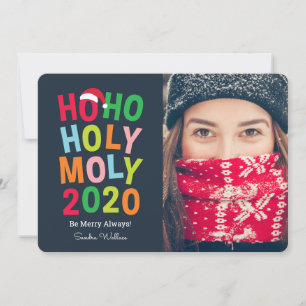 Festividades Cartão de Foto de Férias Holy Moly 2020