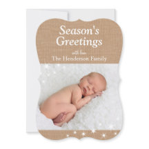 Cartão de Foto de Férias Luzes Brilhantes