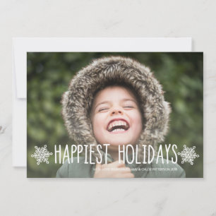 Festividades Cartão de Foto de Férias Mais Felizes do Renascer