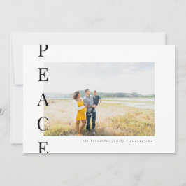 Festividades Cartão de Foto de Férias Minimalista Paz Moderna