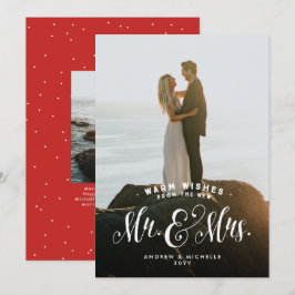 Festividades cartão de foto de férias para recém-casados